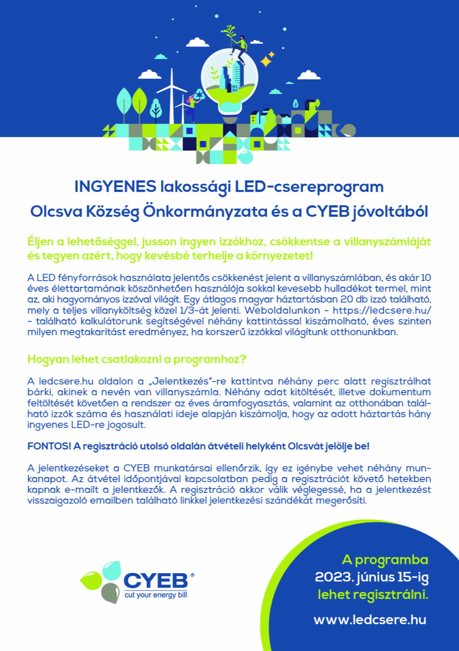 Ingyenes lakossági LED-csereprogram